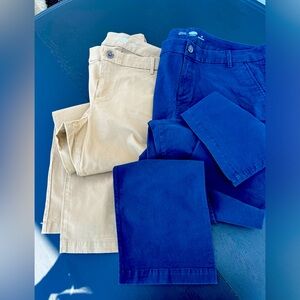 Old Navy boot cut pants, navy blue and lkhaki. Size 14 short